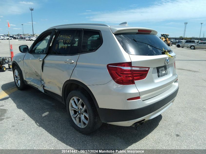 2011 BMW X3 28I VIN: 5UXWX5C56BL707601 Lot: 20141442