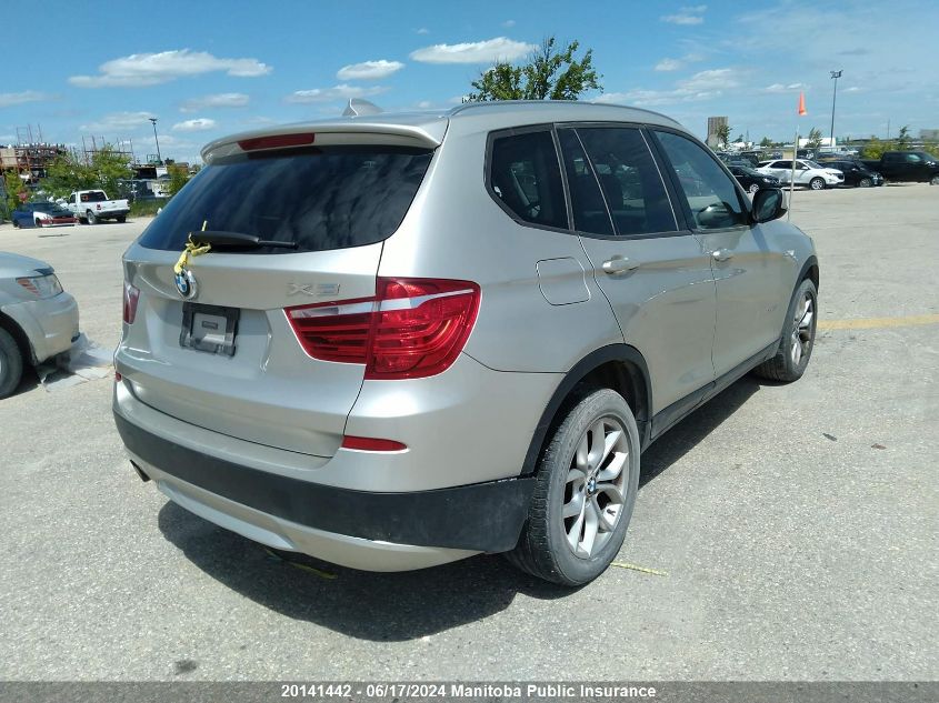 2011 BMW X3 28I VIN: 5UXWX5C56BL707601 Lot: 20141442