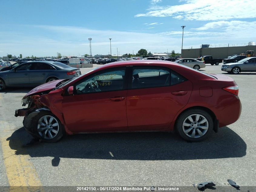 2015 Toyota Corolla Le VIN: 2T1BURHE1FC248581 Lot: 20142150