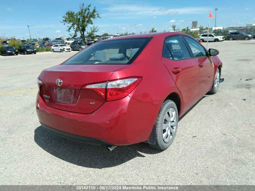 2015 Toyota Corolla Le VIN: 2T1BURHE1FC248581 Lot: 20142150