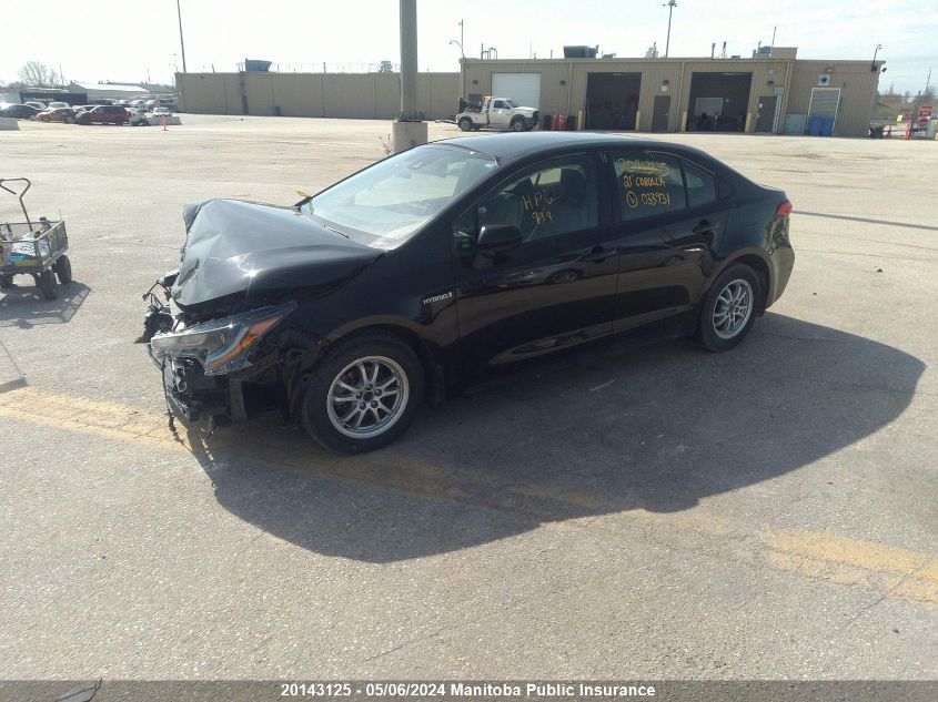 2021 Toyota Corolla Hybrid VIN: JTDBBMBE8MJ033931 Lot: 20143125