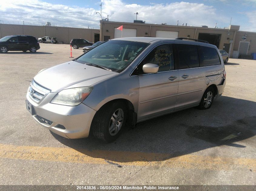 2007 Honda Odyssey Ex VIN: 5FNRL38417B509792 Lot: 20143836