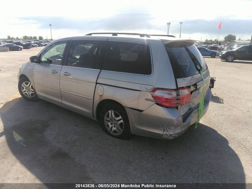 2007 Honda Odyssey Ex VIN: 5FNRL38417B509792 Lot: 20143836