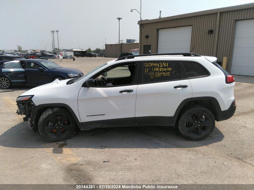 2017 Jeep Cherokee Sport VIN: 1C4PJLAB9HW580807 Lot: 20144381