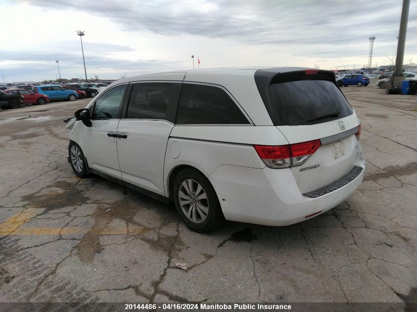 2015 Honda Odyssey Se VIN: 5FNRL5H3XFB504558 Lot: 20144486