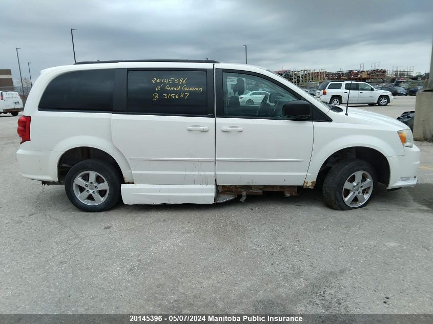 2012 Dodge Grand Caravan Crew VIN: 2C4RDGBG1CR315687 Lot: 20145396