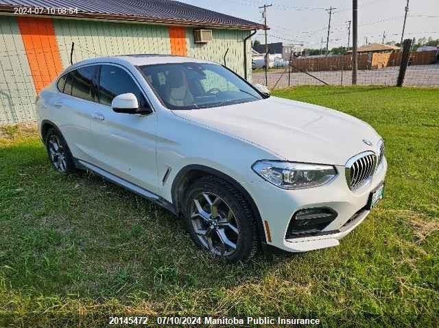 2020 BMW X4 30I VIN: 5UX2V1C01L9C16968 Lot: 20145472