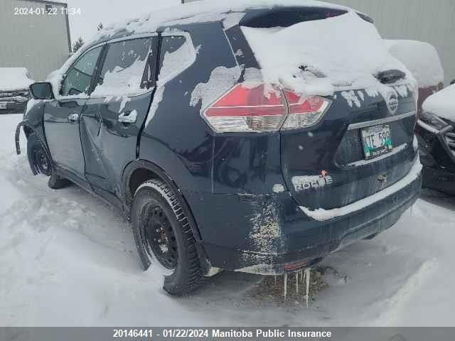 2016 Nissan Rogue Sv VIN: 5N1AT2MV7GC859121 Lot: 20146441