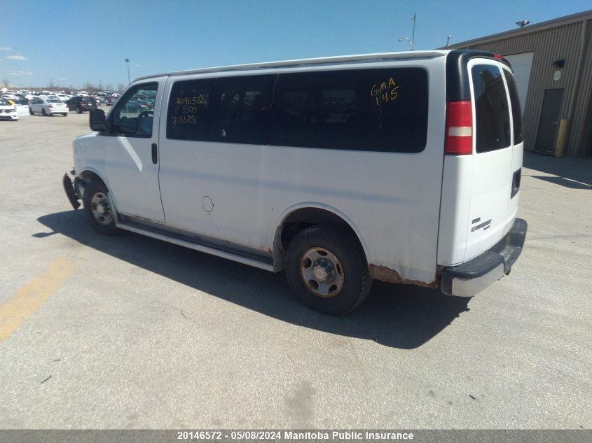 2011 Chevrolet Express 3500 Ls VIN: 1GAZGYFG0B1183251 Lot: 20146572