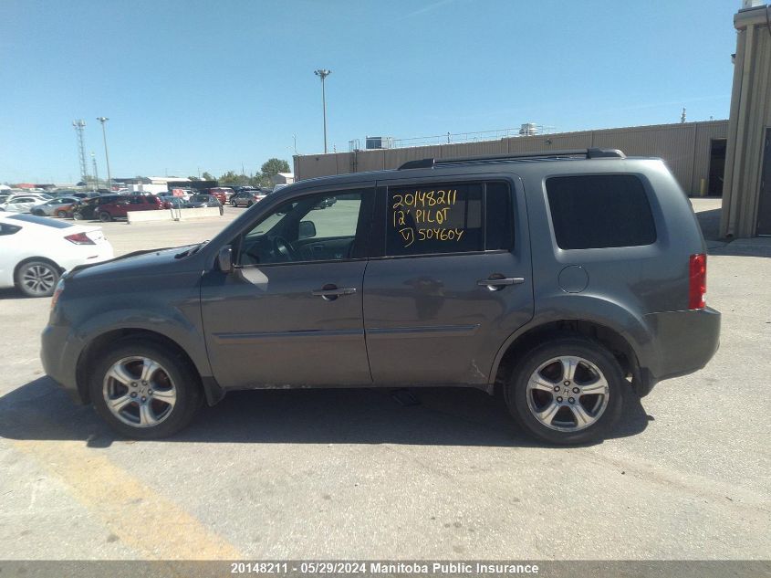 2012 Honda Pilot Ex-L VIN: 5FNYF4H5XCB504604 Lot: 20148211