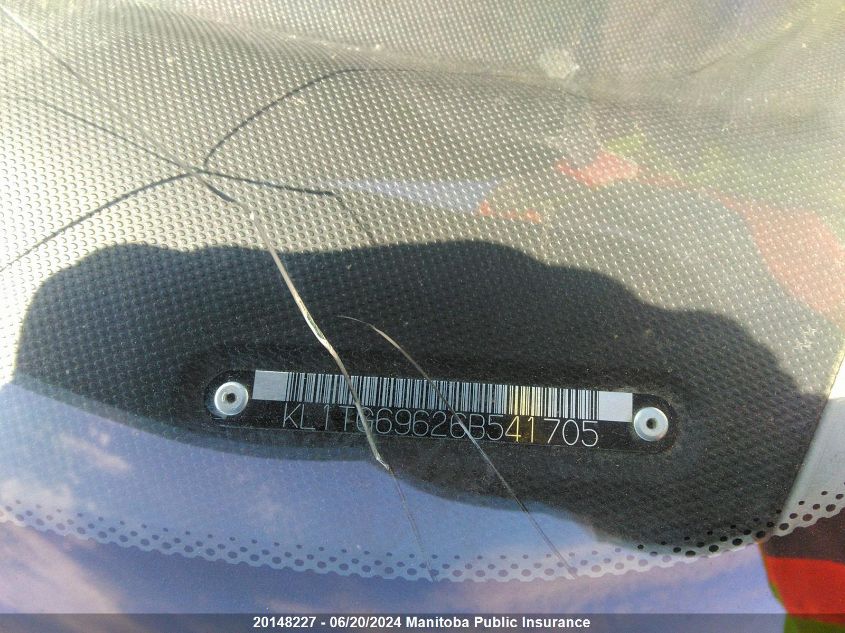 2006 Chevrolet Aveo Lt VIN: KL1TG69626B541705 Lot: 20148227