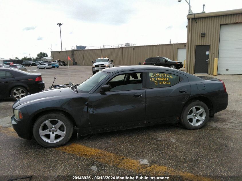 2008 Dodge Charger Sxt VIN: 2B3KA43G18H278422 Lot: 20148926