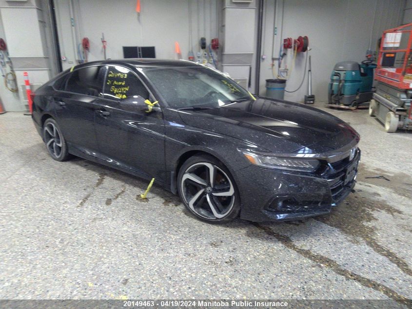 2021 Honda Accord Sport VIN: 1HGCV1F37MA802424 Lot: 39241499