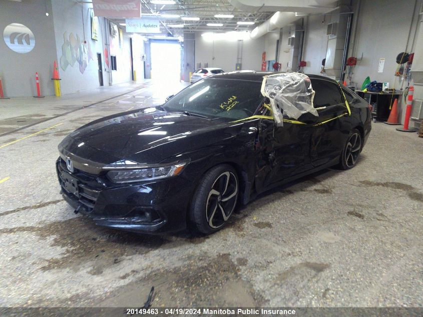 2021 Honda Accord Sport VIN: 1HGCV1F37MA802424 Lot: 39241499