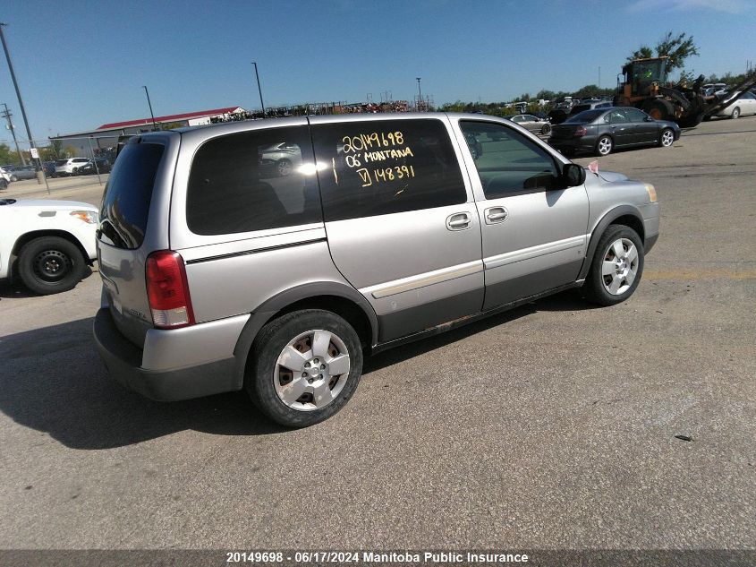 2006 Pontiac Montana Sv6 VIN: 1GMDU03LX6D148391 Lot: 20149698