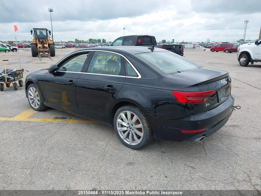 2017 Audi A4 2.0T Quattro VIN: WAUANAF45HN008256 Lot: 20150484