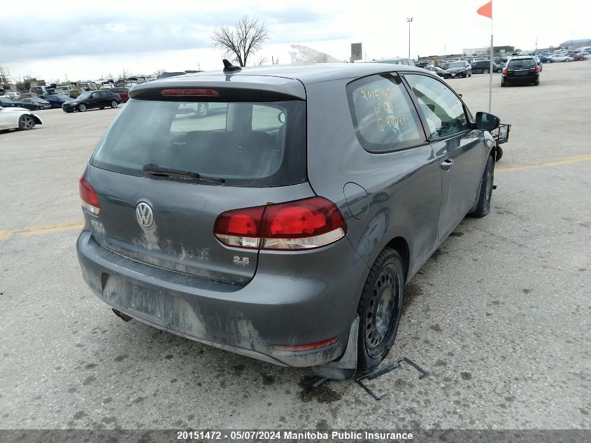 2010 Volkswagen Golf 2.5 VIN: WVWBA7AJ7AW247293 Lot: 20151472