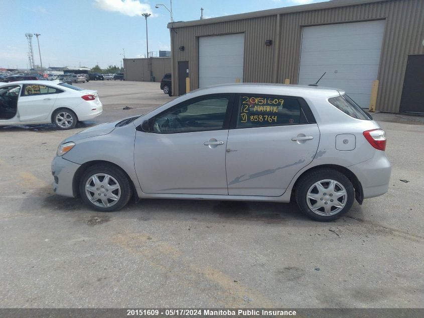 2012 Toyota Matrix VIN: 2T1KU4EE9CC858764 Lot: 20151609