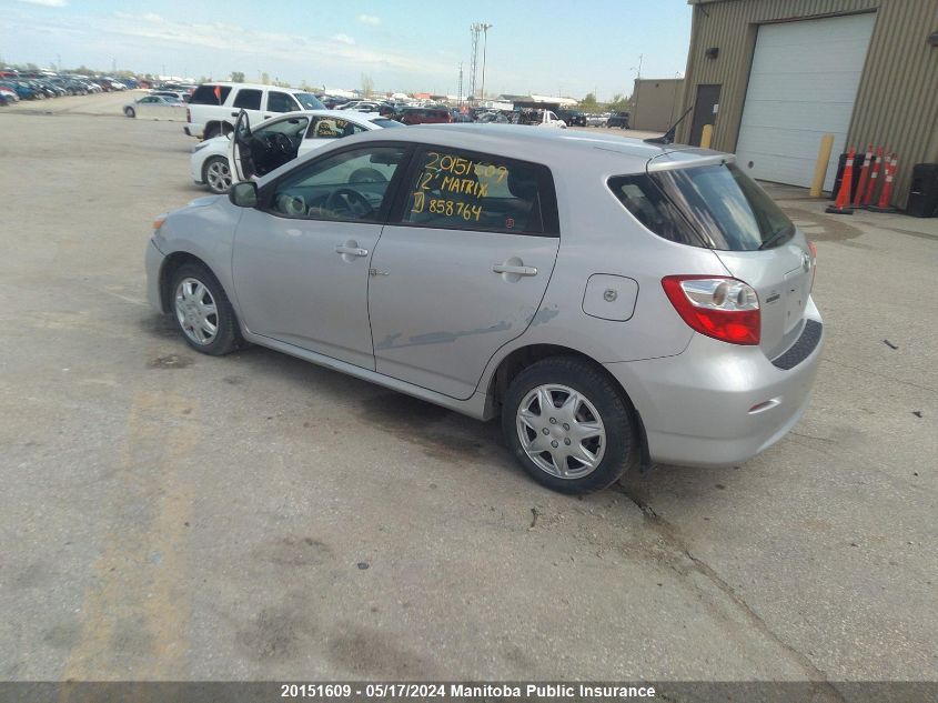 2012 Toyota Matrix VIN: 2T1KU4EE9CC858764 Lot: 20151609