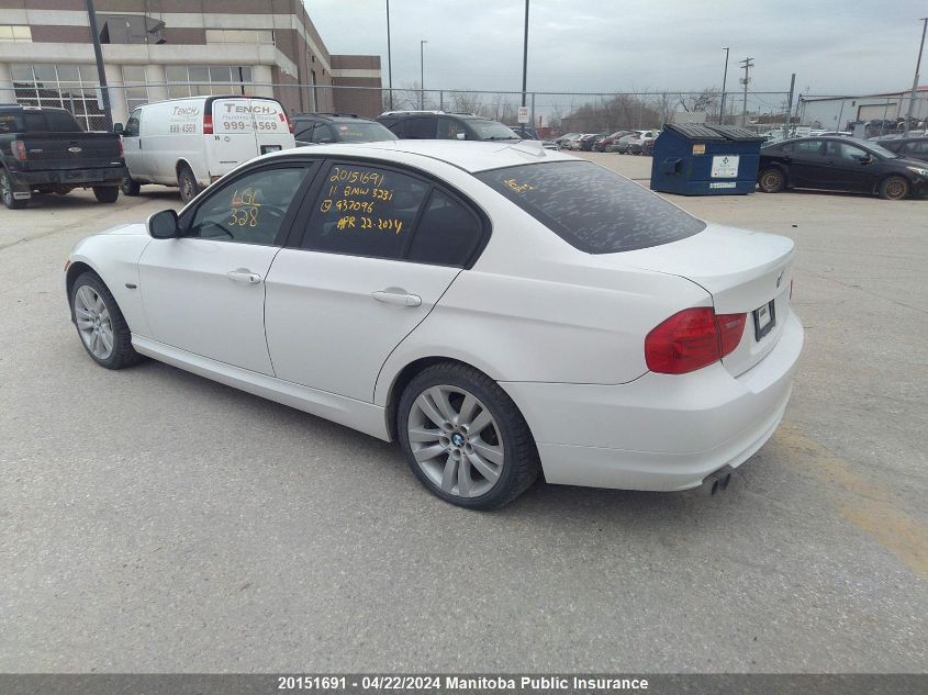 2011 BMW 323I VIN: WBAPG7C54BA937096 Lot: 39241501