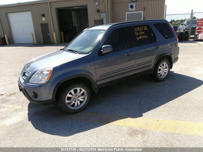 2006 Honda Cr-V Ex-L VIN: JHLRD78986C808565 Lot: 20151738