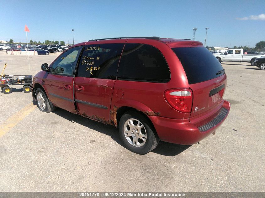 2003 Dodge Caravan Se VIN: 1D4GP25RX3B255621 Lot: 20151778