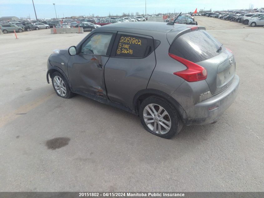 2013 Nissan Juke Sl VIN: JN8AF5MV1DT206233 Lot: 20151802