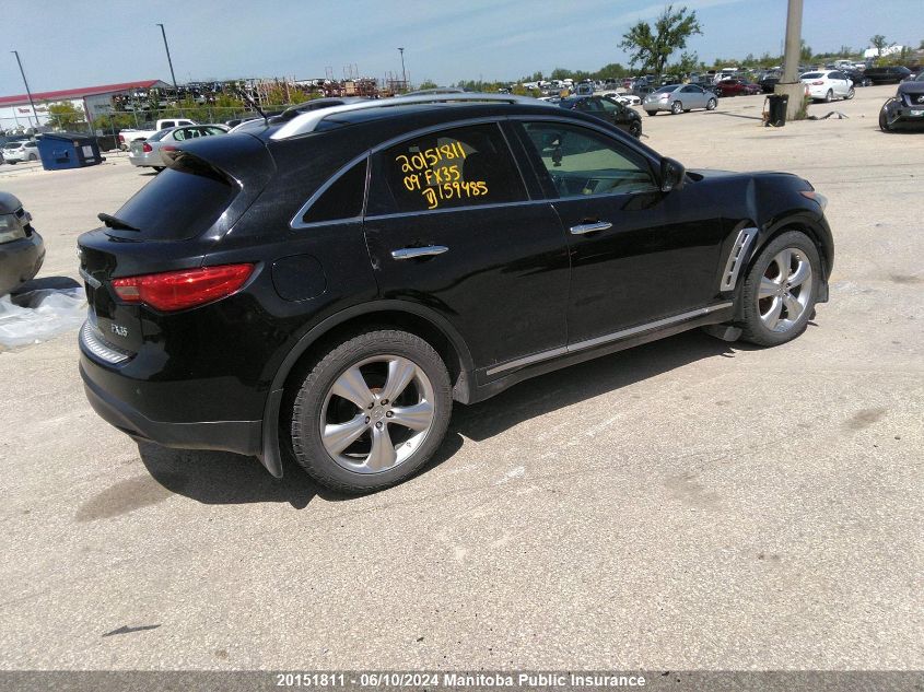 2009 Infiniti Fx35 VIN: JNRAS18W59M159485 Lot: 20151811