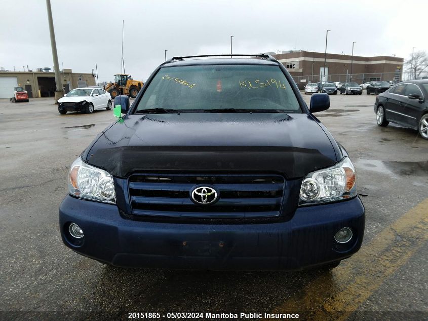 2006 Toyota Highlander V6 VIN: JTEEP21AX60155700 Lot: 20151865