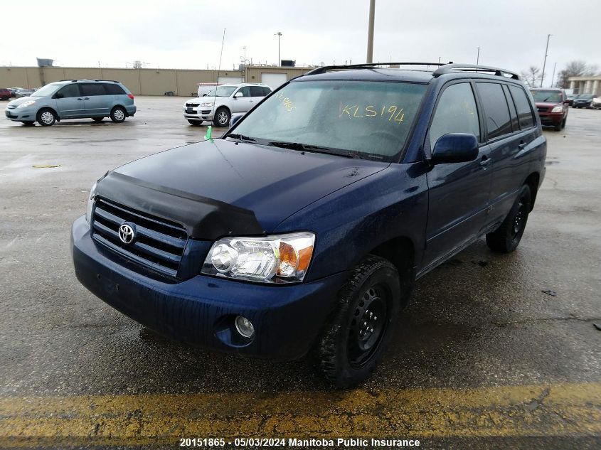 2006 Toyota Highlander V6 VIN: JTEEP21AX60155700 Lot: 20151865