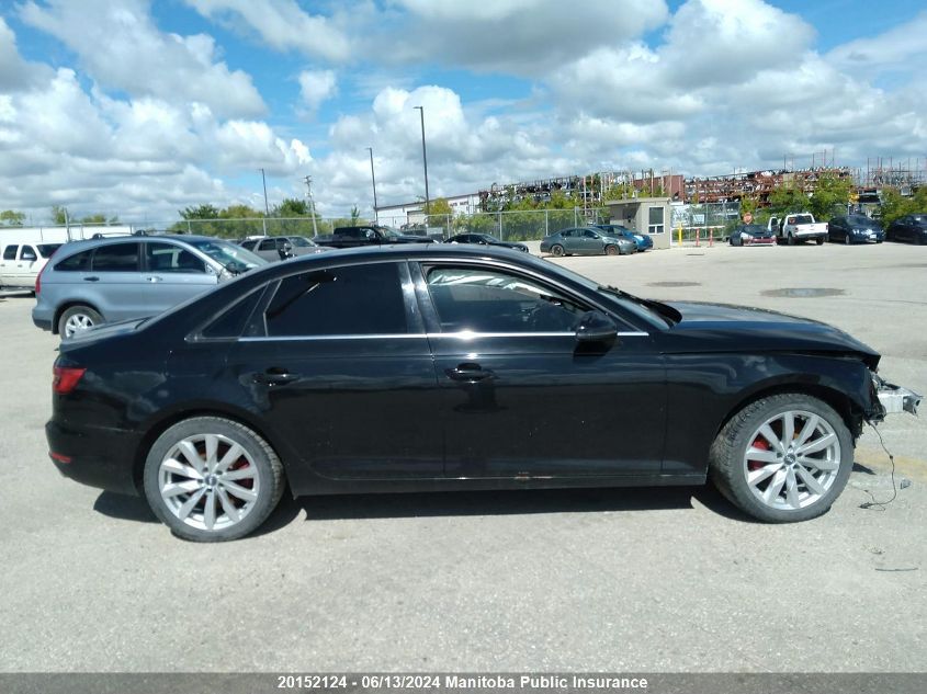 2017 Audi A4 2.0T Quattro VIN: WAUANAF49HN015758 Lot: 20152124
