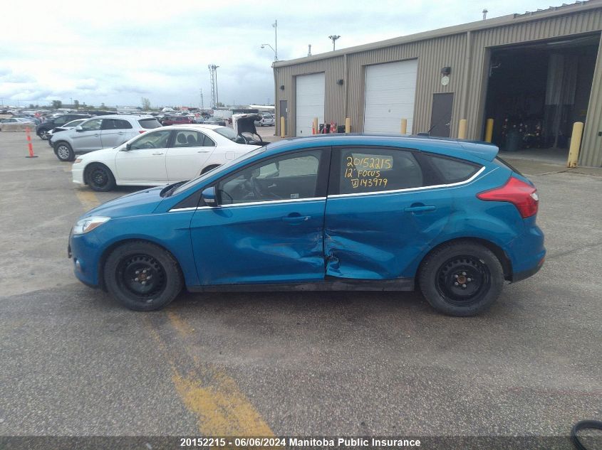 2012 Ford Focus Se VIN: 1FAHP3M23CL143979 Lot: 20152215