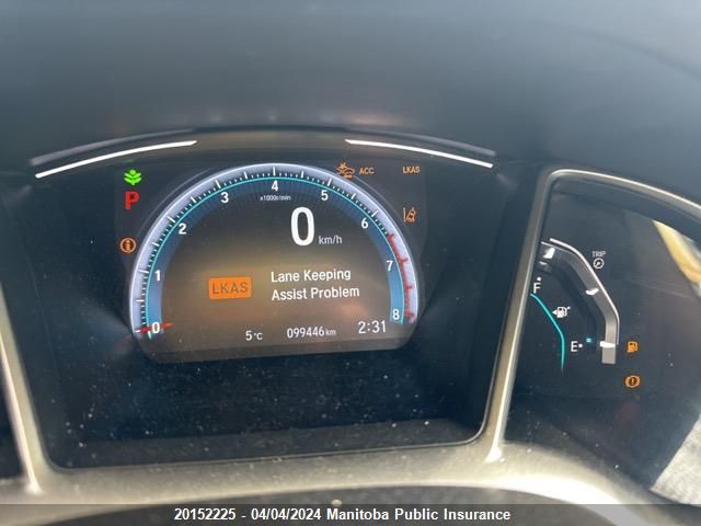 2019 Honda Civic Touring VIN: 2HGFC1F90KH100564 Lot: 20152225