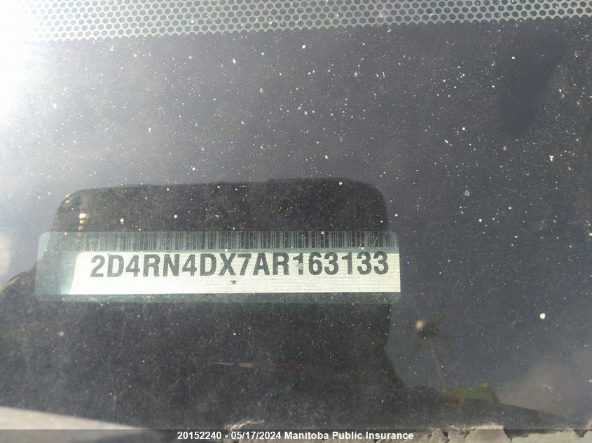 2010 Dodge Grand Caravan Se VIN: 2D4RN4DX7AR163133 Lot: 20152240