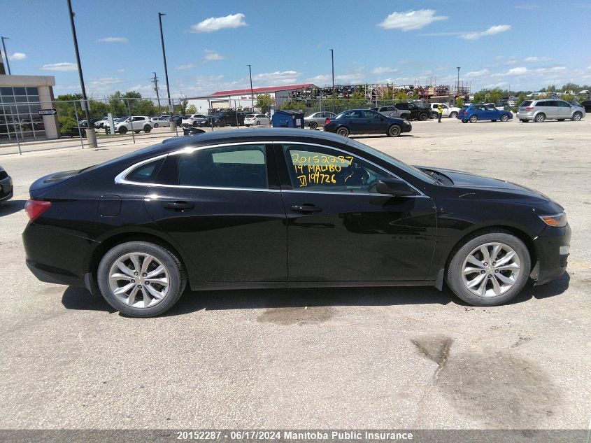 2019 Chevrolet Malibu Lt VIN: 1G1ZD5ST3KF194726 Lot: 20152287