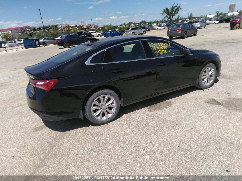 2019 Chevrolet Malibu Lt VIN: 1G1ZD5ST3KF194726 Lot: 20152287