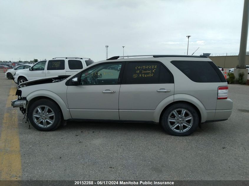 2008 Ford Taurus X Limited VIN: 1FMDK06W58GA26082 Lot: 20152288