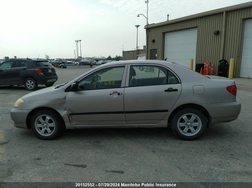2003 Toyota Corolla Ce VIN: 2T1BR32EX3C714155 Lot: 20152552
