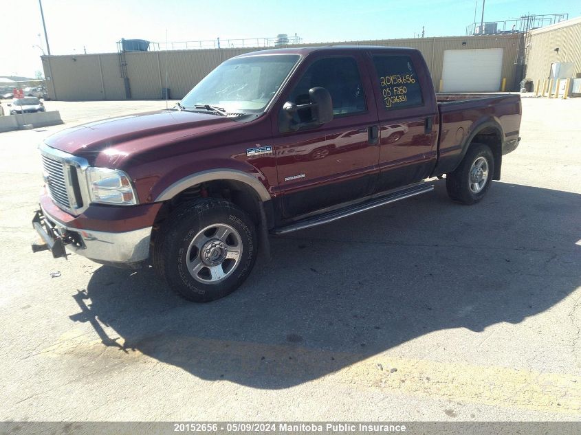 2005 Ford F250 Sd Lariat Crew Cab VIN: 1FTSW21PX5EC26331 Lot: 20152656