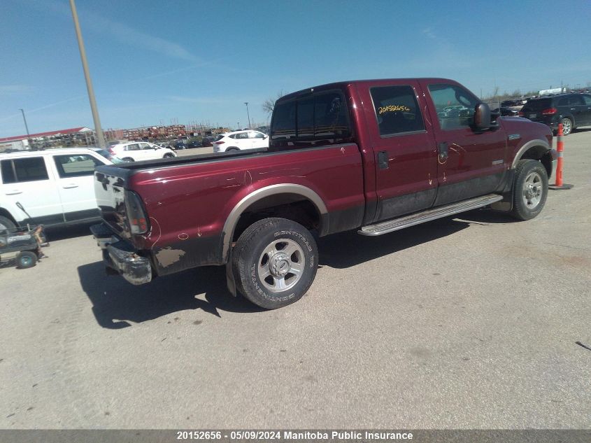 2005 Ford F250 Sd Lariat Crew Cab VIN: 1FTSW21PX5EC26331 Lot: 20152656