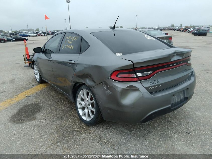 2013 Dodge Dart Sxt VIN: 1C3CDFBAXDD290888 Lot: 20152687