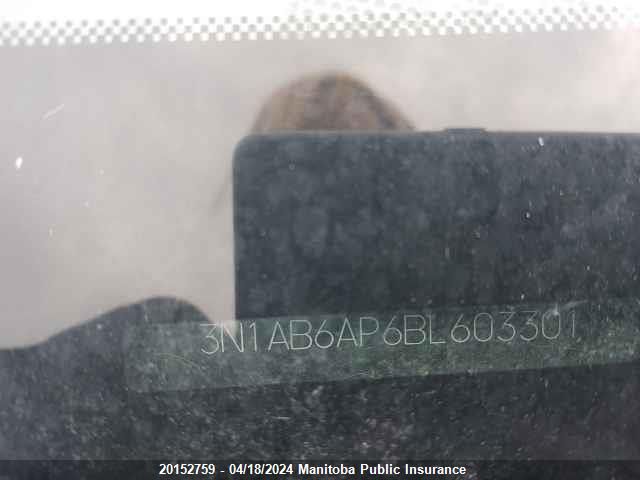 2011 Nissan Sentra 2.0 VIN: 3N1AB6AP6BL603301 Lot: 20152759