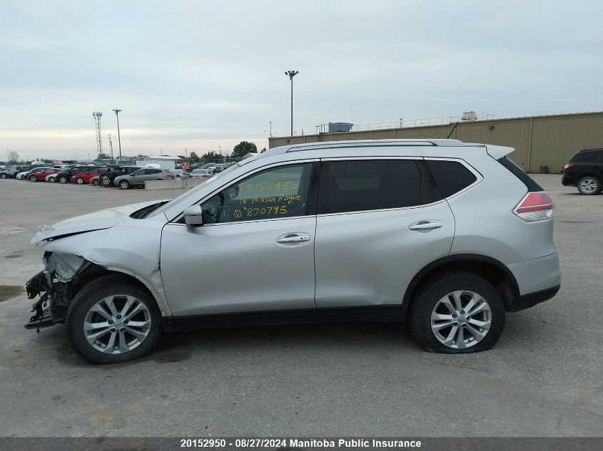 2016 Nissan Rogue Sv VIN: 5N1AT2MV5GC870795 Lot: 20152950