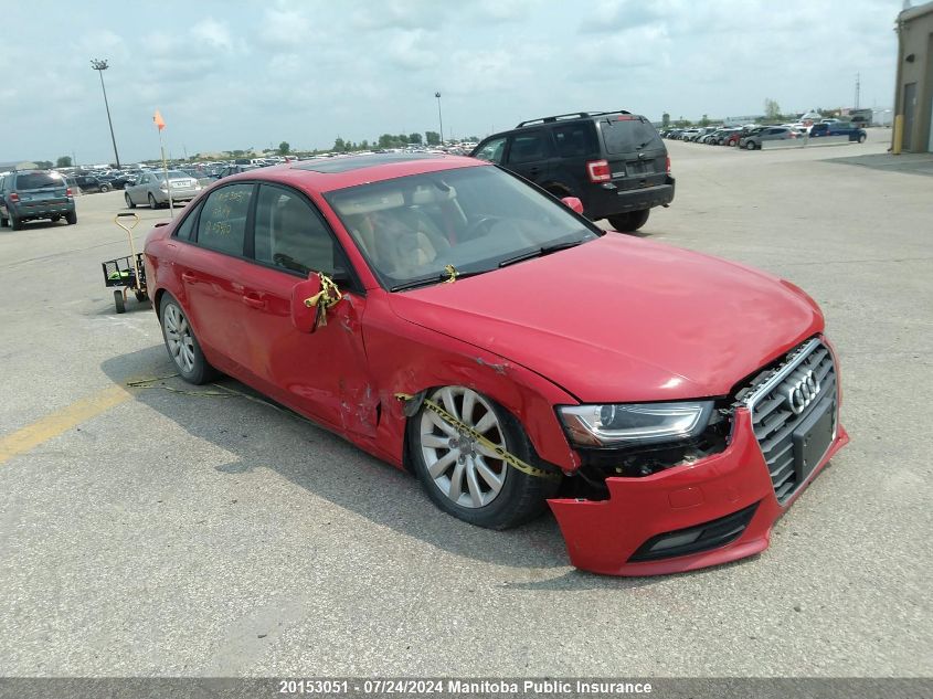 2013 Audi A4 2.0T Quattro VIN: WAUBFCFL3DN050410 Lot: 20153051