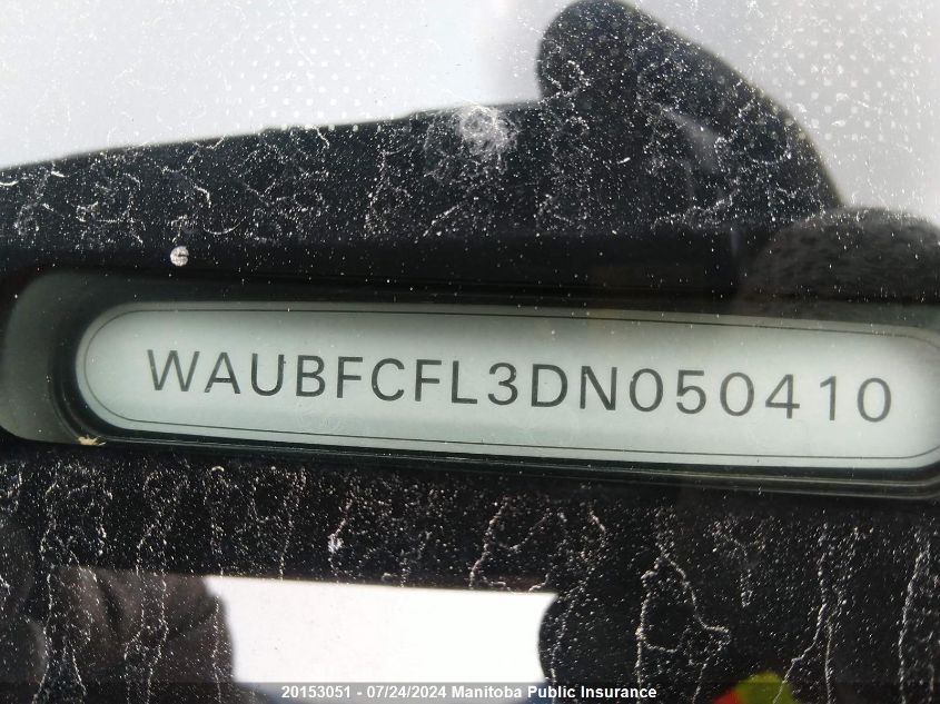 2013 Audi A4 2.0T Quattro VIN: WAUBFCFL3DN050410 Lot: 20153051