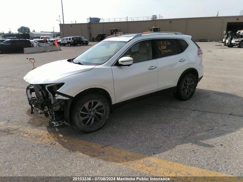 2016 Nissan Rogue Sl VIN: 5N1AT2MV3GC856152 Lot: 20153336