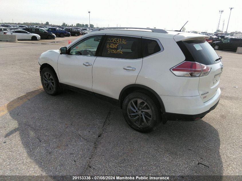 2016 Nissan Rogue Sl VIN: 5N1AT2MV3GC856152 Lot: 20153336