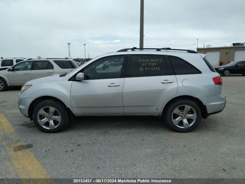 2007 Acura Mdx Elite VIN: 2HNYD28897H004626 Lot: 20153457