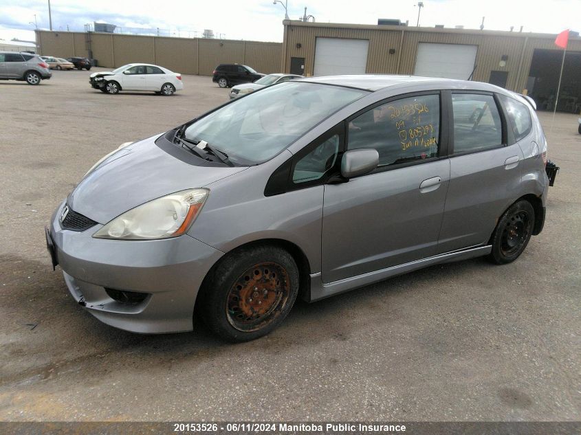 2009 Honda Fit Sport VIN: JHMGE88899S805293 Lot: 20153526