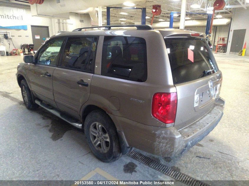 2003 Honda Pilot Ex VIN: 2HKYF18403H003311 Lot: 20153580